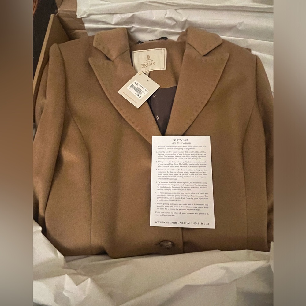 Wool & Cashmere Full Length Camel Top Coat